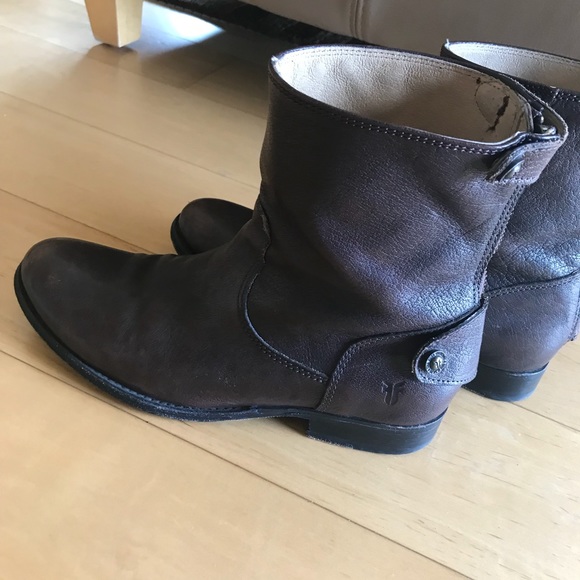 Frye Melissa Button Short Boot Zip Double Tab - Picture 1 of 5